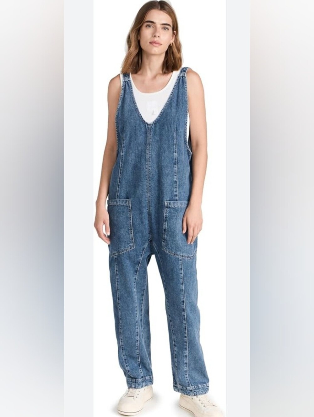 We The Free Blue Denim Women's Overalls